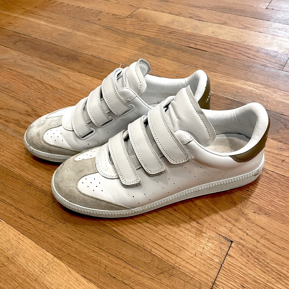 Isabel Marant White/Beige Beth Leather Sneakers size 39